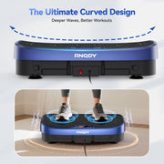 HTM Vibration Plate Exercise Machine, 120 Speed Levels, 9 Program Modes, LCD Display, 400 lb Capacity, Blue, AVP2202BU