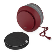 Pure Enrichment PureZone Halo True HEPA Air Purifier, 2-Stage Filtration, 3 Fan Speeds, Timer Settings, Red, PEAIRDSK-R