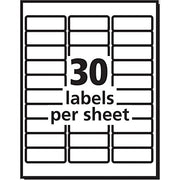 Avery Easy Peel Laser Address Labels, 1 x 2 5/8, White, 3000/Box