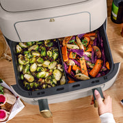 Beautiful 19564 9 Qt TriZone Air Fryer, Porcini Taupe