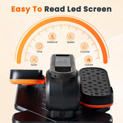 Edx Under Desk Elliptical Machine Portable Electric Leg Exerciser with Remote, 12 Resistance Levels, Orange, SI-TYJ25XK-OG