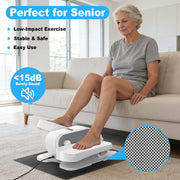 Funslim Under Desk Elliptical Trainer, Electric Seated Pedal Exerciser with 12 Adjustable Speeds, 3 Auto Programs, LCD Display, Remote Control, White