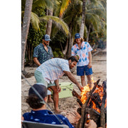 Huk Kona KC Short-Sleeve Button-Down Shirt - Volcanic Ash Monstera - 3XL