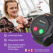 myFirst Fone R2 Kids Smartwatch Phone with Real-Time GPS Tracking, Two-Way Video Calls, SOS Button, 1.3-Inch AMOLED Display, 5MP Camera, Heart Rate Monitor, Music Player, Acai Purple
