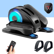 E-Shine Leisure Under Desk Elliptical Machine, Electric Quiet Magnetic Resistance, Portable Seated Leg Exerciser with Remote Control, Fully Assembled, 8 in Height, 500 lb Max Load