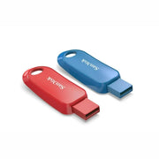 SanDisk SDCZ62-032G-CW4RD Cruzer Snap USB Flash Drive, 32GB Red Blue - 2 Pack