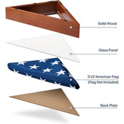 DDRPL Flybold Clear Anti-Fade Wall Mount Flag Display Case For Burial Flag - 25.5x13-Inch