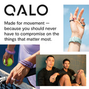 QALO QRNT Smart Ring, Lightweight Titanium Fitness Tracker, Water-Resistant, Sleep HRV Stress Movement Skin Temperature SpO2 Monitoring, Wireless Charging, Matte Silver, Size 6