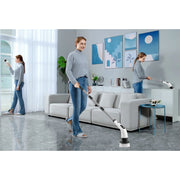 Cleanse eps171 Home ordless Cleaning Brush with 8 Heads & Long Handle, White