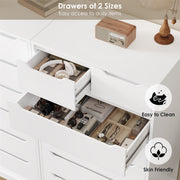 Homfa 7 Drawer White Dresser, Wood Storage Cabinet with Upgraded Stable Base, Soft Close Drawers, Vertical Chest for Bedroom and Living Room