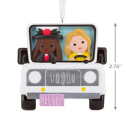 Hallmark Clueless Cher and Dionne Christmas Ornament, Resin, White Jeep Design, 2.75 in