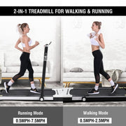 MaxKare MK-1003 2 in 1 Folding Treadmill 2.25 HP Under Desk Treadmill, 0.5-7.5MHP 220lbs Weight Capacity