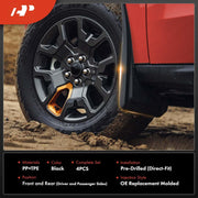 A-Premium Mud Flaps for Toyota Tacoma 2024 2025, 4PCS No-Drill Front and Rear Splash Guards, Black PP+TPE Mudguards with Hardware Kit