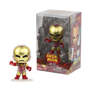Hot Toys Iron Man Cosbaby Collectible Action Figure, Red-and-Gold Armor with Clear Acrylic Detailing, Bobble-Head Style, Window Box Packaging, 7 in, 17826