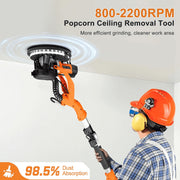 Protmex Drywall Sander 1000W Motor, Built-in Vacuum with 6-Hole Dust Collection