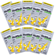 iCell Tech Size 10 Platinum Hearing Aid Batteries, 60 Pack