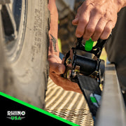 Rhino USA TD-RSRE1X10-BLK-WAL 1in x 10ft Retractable Ratchet Straps, 2 Pack 403lbs Load Limit