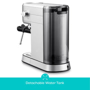Casabrews Espresso Machine, 20-Bar Pressure, Stainless Steel, 34 oz Water Tank, 5418 Basic