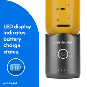 Nutribullet Flex Portable Blender, 7.4V Motor, Stainless Steel Blades, Gunmetal, 20oz, NBPB10200