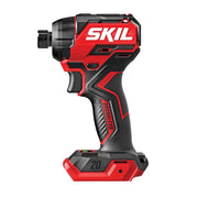 Skil PWR CORE 20 Brushless 20V 1/4 In. Hex Compact Impact Driver, Red, Variable Speed, 3-Speed Selection, HALO Light, ID6739B-00