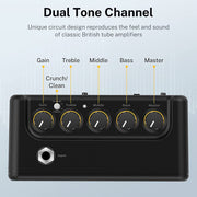 Donner DA-10 Mini Guitar Amp Small Electric Guitar Amplifier 5W Portable for Desktop Practice with a Retro British Tone