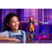 Mattel KPop Demon Hunters Huntr/X Mira Fashion Doll, Pink Hair, Curved Moon Sword Accessory, 11 Posable Joints, JRN36