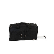 Rockland 36 Inch Rolling Duffel Bag, Heavy-Duty Polyester, Inline Skate Wheels, Adjustable Shoulder Strap, Black, PRD336-BLACK