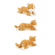 Vanelink Living CozyStripe Cat Plush Toy, Soft Stuffed Animal Pillow, Orange Calico