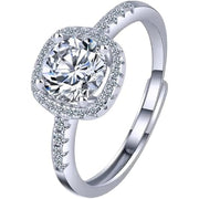 2 CT Moissanite Ring for Women D color 925 Sterling Silver, 7