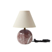 Home Dcor Collection Accent Table Lamp, Dark Red Marble Ceramic Base, Linen Empire Shade, 12.5 in, UBD666170517034
