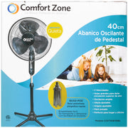 Howard Berger Company, Inc CZST161BTEBK Comfort Zone Pedestal Fan