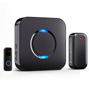 Bitiwend Wireless Doorbell Chime Video Doorbell Extender, Black