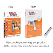 Simplified IT Picture Keeper 16GB USB Flash Drive Portable Photo Backup for PC and Mac, Silver, PK-16