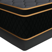 Mronae 14 Inch King Hybrid Mattress, Cooling Gel Memory Foam, Pocketed Spring, Medium Comfort, Black