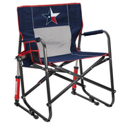 GCI Outdoor 470441SB-WM001 Freestyle Rocker XL Oversized Foldable Rocking Camp Chair, Texas Blue