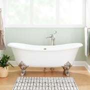 Set of 4 CAST IRON Feet for NH-1022, NH-1028 Tub Body - Imperial Monarch - Brushed Nickel