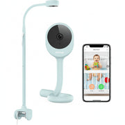 Netvue Peekababy Baby Camera Monitor, Wireless Audio, 4-in-1 Crib Mount, Blue
