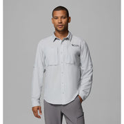Columbia Men's PFG Shadowcaster II Zero Long Sleeve Shirt, UPF 50 Sun Protection, Cooling Fabric, Roll-Up Sleeves, Grey, 2156111019XL