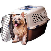 Aspen Pet Pet Porter Plastic Kennel, Up to 10 Pounds, Blue Air/Coffee Grounds Brown