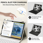 Kenke Keyboard Case for iPad Air 11 Inch M4 M3 M2 and 10.9 Inch 5th 4th Gen, Detachable Bluetooth Keyboard, Rechargeable, Built-in Pencil Holder, Cream White