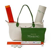 Joyc Brands Limited Edition Wildlife Mahjong Game Set, 160 Premium Melamine Tiles, 4 Tile Racks, Playing Mat, Storage Bags, Carry Tote