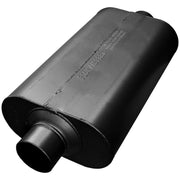 Flowmaster Super 50 Series Performance Muffler, 3.00 in Center In and Out, Black Oval, 16 Gauge Aluminized Steel, 53055
