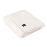 Berkshire Blanket Heated Luxe Faux Fur Throw Blanket, 4 Heat Settings, Auto Shut-Off, Cream, 50 in x 60 in