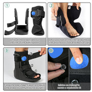 Tairibousy Short Air Walker Boot for Broken Foot, Sprained Ankle, Fracture Recovery, Black, Large
