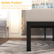 Yookare 18 Inch Heavy Duty Platform Bed Frame, Metal, Black, Queen, 4000 lbs Capacity