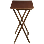 Mainstays PMTB01912-05 (2-Pack) Folding TV Tray Table Set in Walnut 19 x 15 x 26 inch
