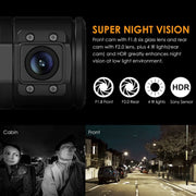 Vantrue N2 Pro Dual Dash Cam, Front and Interior 1080P Recording, 1440P Single Front Camera, Infrared Night Vision, Motion Detection Parking Mode, G-Sensor, Loop Recording, Black