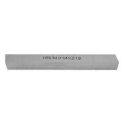 DBM IMPORTS Set of 5 HSS Square Tool Bits, 1/4 in x 1/4 in x 2.5 in, High-Speed Steel Milling Blanks for Lathe Turning and Fly Cutters, 52313