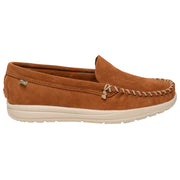Minnetonka Discover Classic Moccasins for Ladies - Brown - 9M
