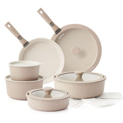 SENSARTE SA-SET35-6PCS-AB Ceramic Nonstick Pots and Pans Set with Removable Handle, 18Pcs Induction Cookware Sets